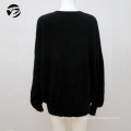 V Neck Lace  black Women cable knit sweaters pullover long sleeve lana women's wool sweater